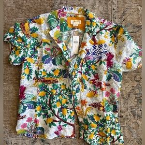 Maeve by Anthropologie, xs, linen lemon print, NWT